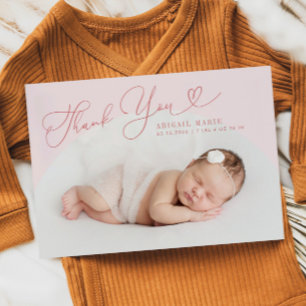 Cadre Arc rose Merci Votre Faire-part de naissance