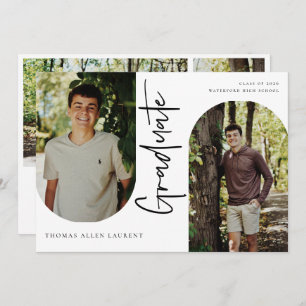 Cadre Arché Diplômé Scripté 4 Photo Invitation