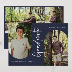 Cadre Arché Diplômé Scripté 4 Photo Invitation