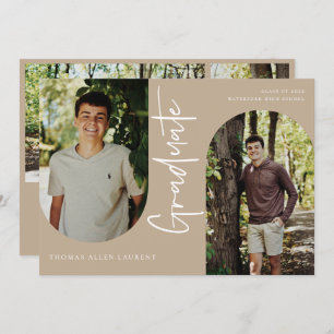 Cadre Arché Diplômé Scripté 4 Photo Invitation