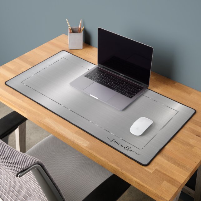 Cadre argent métallique minimaliste (Bureau 2)