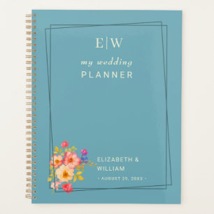 Cadre avec Rose, style Mariage sur bleu rétro