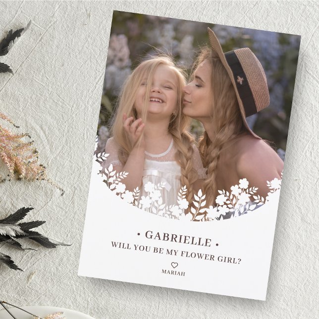 Cadre botanique Demoiselle d'honneur Fille aux fle (Créateur téléchargé)