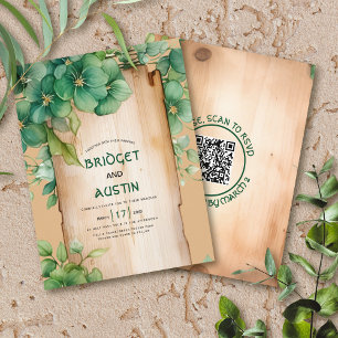 Cadre BUDGET Code QR faire-part de mariage irlanda