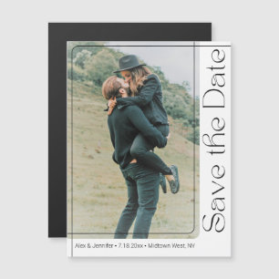 cadre chic moderne photo enregistrer la date aiman