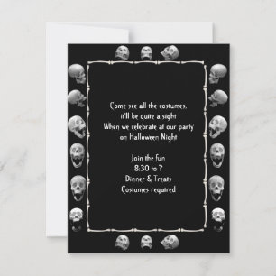 Cadre crâne Halloween Fête Invitation