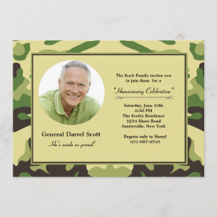 Cadre de camouflage - invitation de militaires de