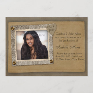 Cadre de damassé, carte photo d'obtention du
