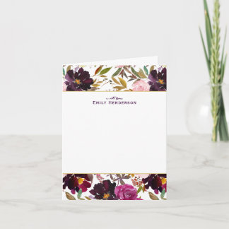 Cadre de fleurs à l'aquarelle Rose de Bourgogne 