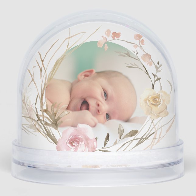 cadre de fleurs Baptême merci (Avant)