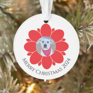 Cadre de fleurs rouge mou pour animaux de compagni