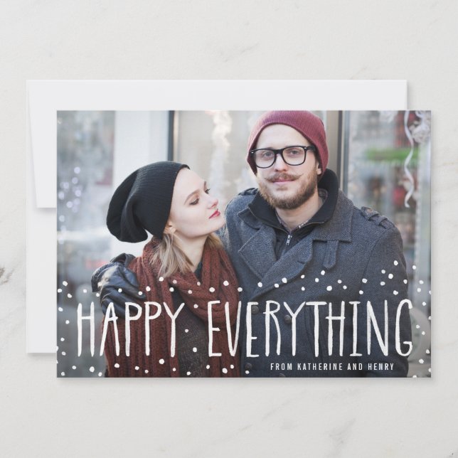 Cadre de neige Happy Everything Carte photo de vac (Devant)