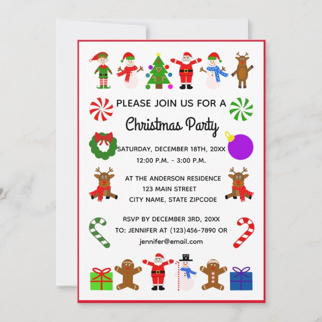 Cadre de Noël #3 Carte d'invitation (Devant)