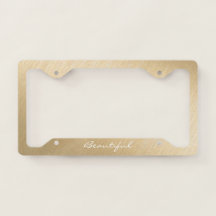 Cadre de plaque de licence - (Votre texte) Gold br
