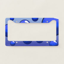 Cadre de plaque d'immatriculation "bulles"