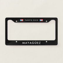 Cadre de plaque d'immatriculation Mayaguez PR Fier
