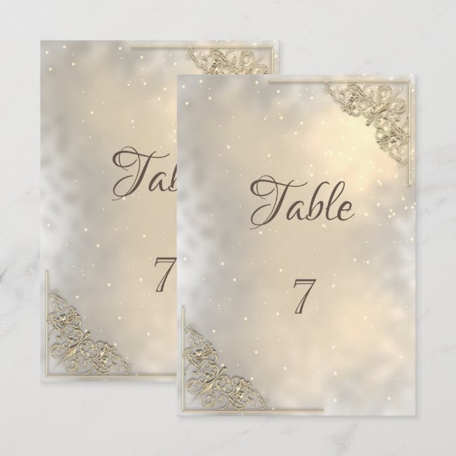 Cadre de table élégant chic or Cartes de visite (Devant / Derrière)