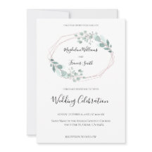 cadre de verdure aquarelle faire-part de mariage