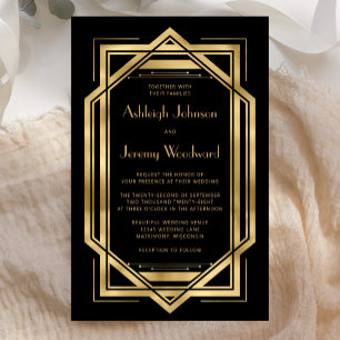 Cadre déco noir doré Budget Mariage vintage années