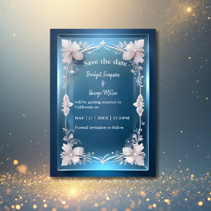 cadre décoré bleu art déco mariage sécurité de la