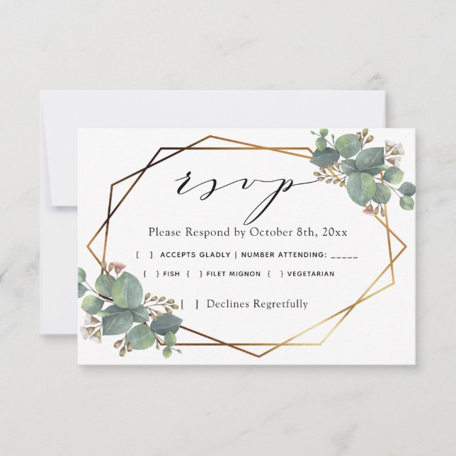 Cadre diagonale Eucalyptus RSVP (Devant)