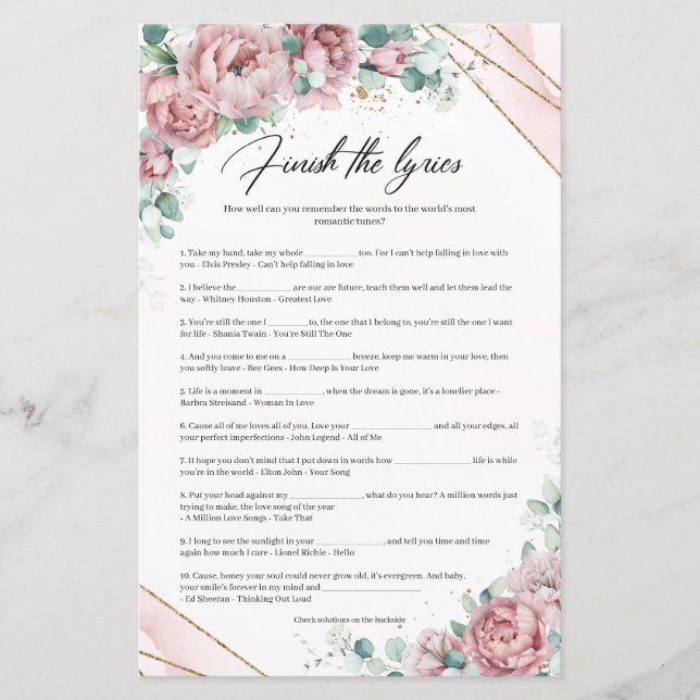 Cadre doré eucalyptus teinté boho Terminez la chan (Devant)