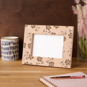 Cadre élégant à motif floral gravé pour la décorat
