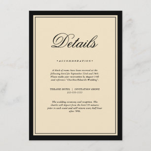 Cadre Élégant Classique Détail de Mariage Encart