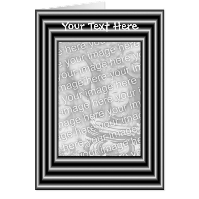 Cadre en argent noir Conception de votre Carte pho (Devant)