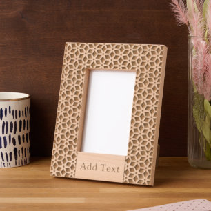 Cadre en bois gravé Abstrait personnalisé