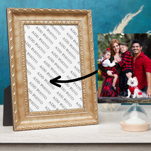 Cadre en bois marron clair pour photo ou plaque