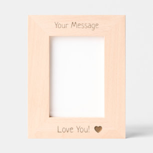 Cadre en bois personnalisé pour la Saint-Valentin