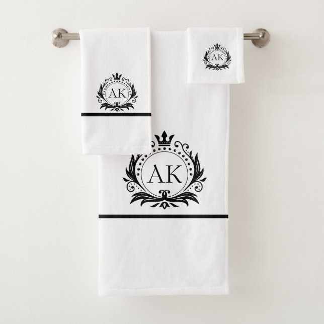 Cadre et Couronne de luxe noir élégant (En situation)