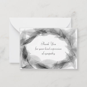 Cadre Feuille Noire Après Funérailles Cartes De Re