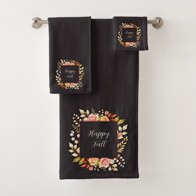 Cadre floral d'automne avec texte personnalisable (En situation)