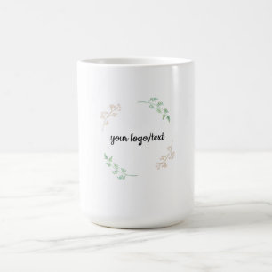 Cadre Floral Minimaliste - Élégant Design de Tasse
