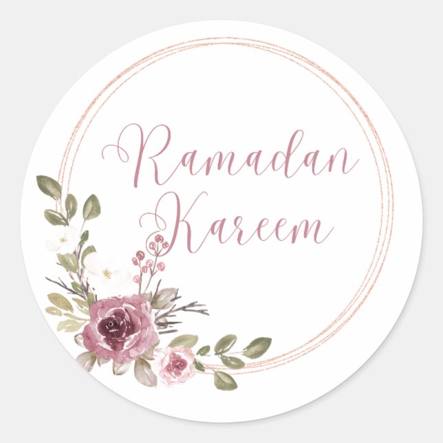 Cadre floral Ramadan Kareem Stickers Ramadan (Devant)