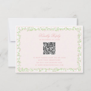 Cadre floral rose pâle Douce Touche RSVP avec code
