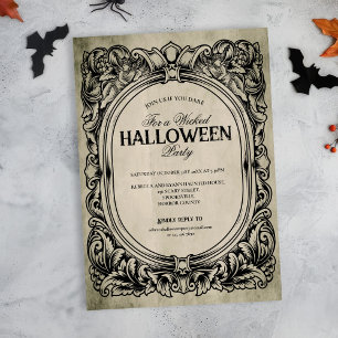 Cadre gothique Invitation de la fête d'Halloween