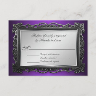 Cadre gothique Violet RSVP Cartes de réponse