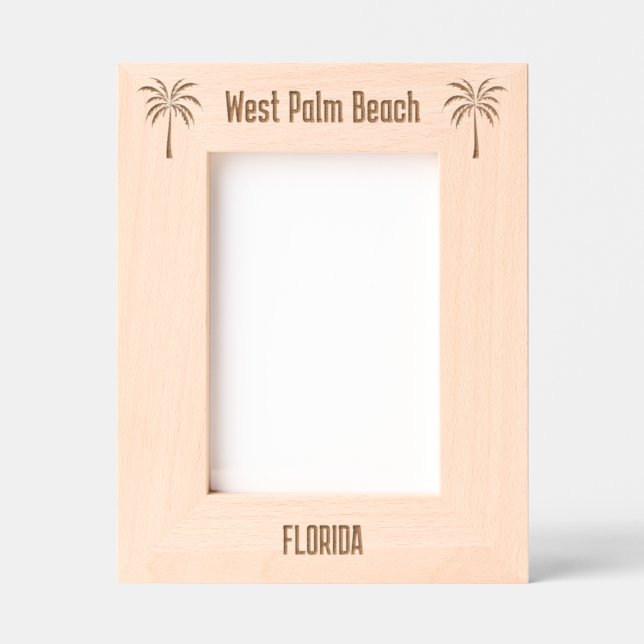 Cadre gravé au laser de West Palm Beach Floride (Recto)