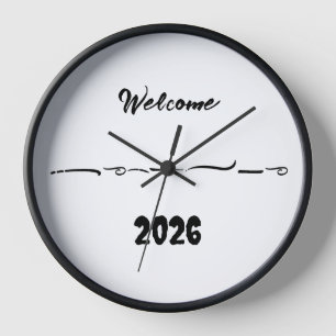 cadre horloge de bienvenue