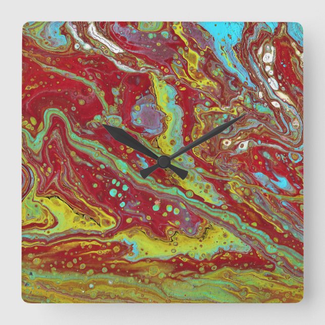 Cadre Horloge Murale Psychedelique Forme Libre 3 (Recto)