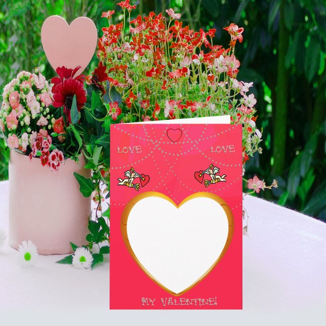 Cadre mignon et cardiaque Ajouter votre Carte phot (Créateur téléchargé)