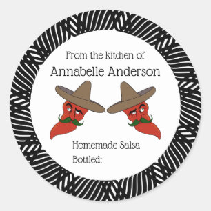 Cadre moderne Étiquette de Salsa Personnaliser