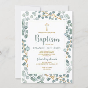 Cadre Naturel De Foliage Invitation Religieuse