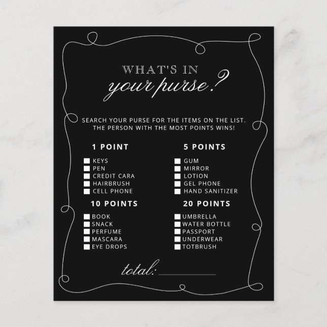 Cadre noir et blanc Qu'y a-t-il dans votre jeu de  (Devant)