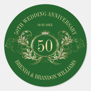 Cadre or et argent avec un Sticker Carré Couronne