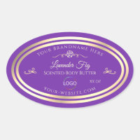 Cadre or Étiquette de produit Royal violet avec lo
