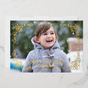 Cadre Orné de Papier D'aluminium Carte de Vœux Joy